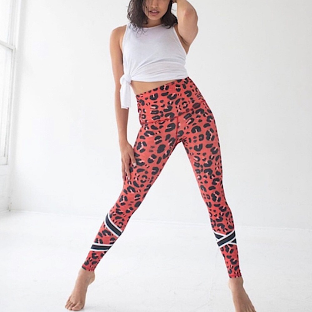 Emily Hsu Designs Red Leopard Velocity Sneaker Leggings!